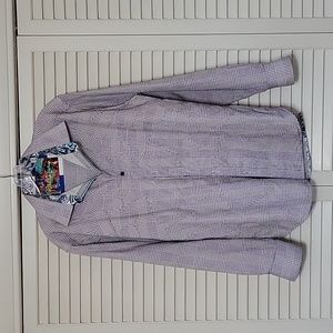 Robert Graham blue patchwork shirt size L